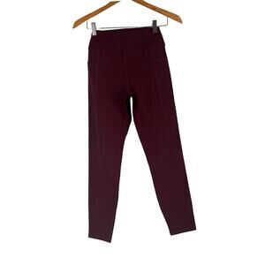 A451376 SUSAN GRAVER SG Sport Contour Knit Leggings Deep Claret XS